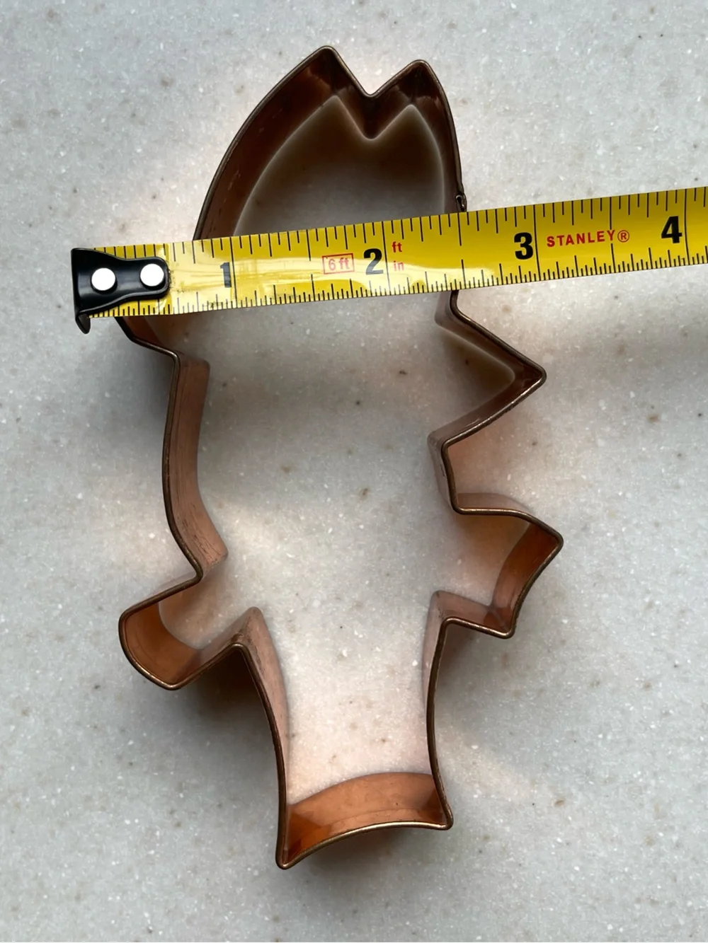 Copper cookie cutter large fish